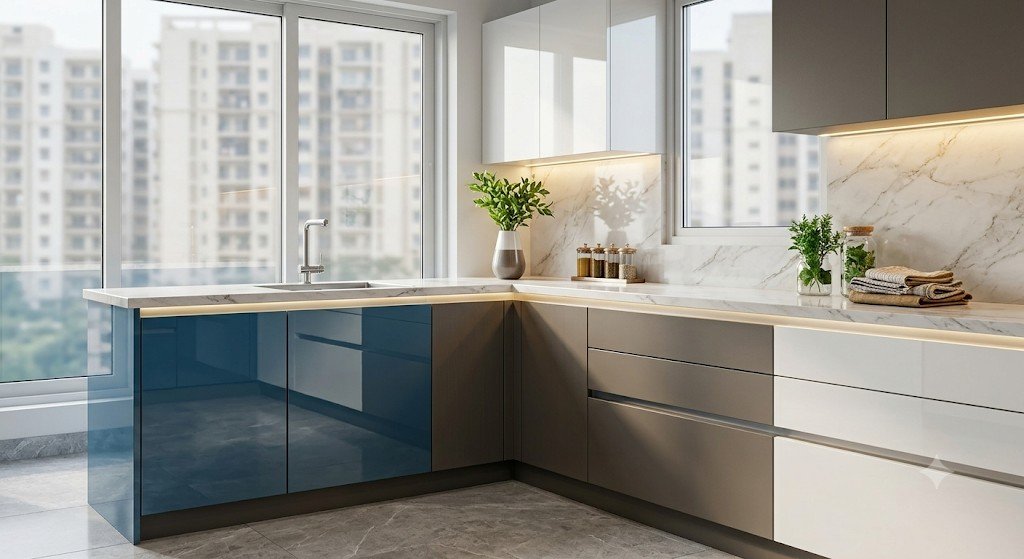 Acrylic vs. PU: Which Modular Kitchen Finish Lasts Longer in Delhi NCR?